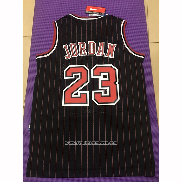 Camiseta Chicago Bulls Michael Jordan #23 Retro 1995-96 Negro